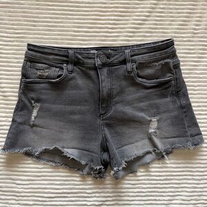 Kut From The Kloth Jane High Rise Short Grey Raw Hem Distressed size 8